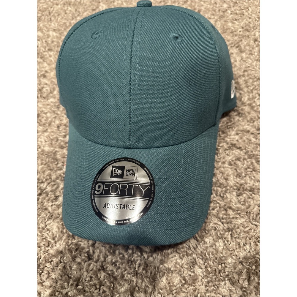 New Era 9Forty Unisex Adult Blank Hat Cap‎ Solid Green Size Adjustable